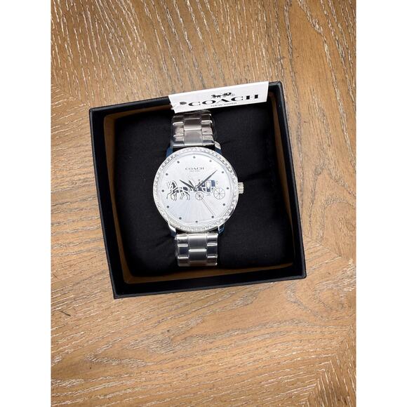 Coach Accessories - Coach Women’s Stainless Steel Watch Silver Dial Bracelet New With Box